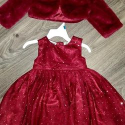 Baby Red Dress Size 18 Months/ Like New 
