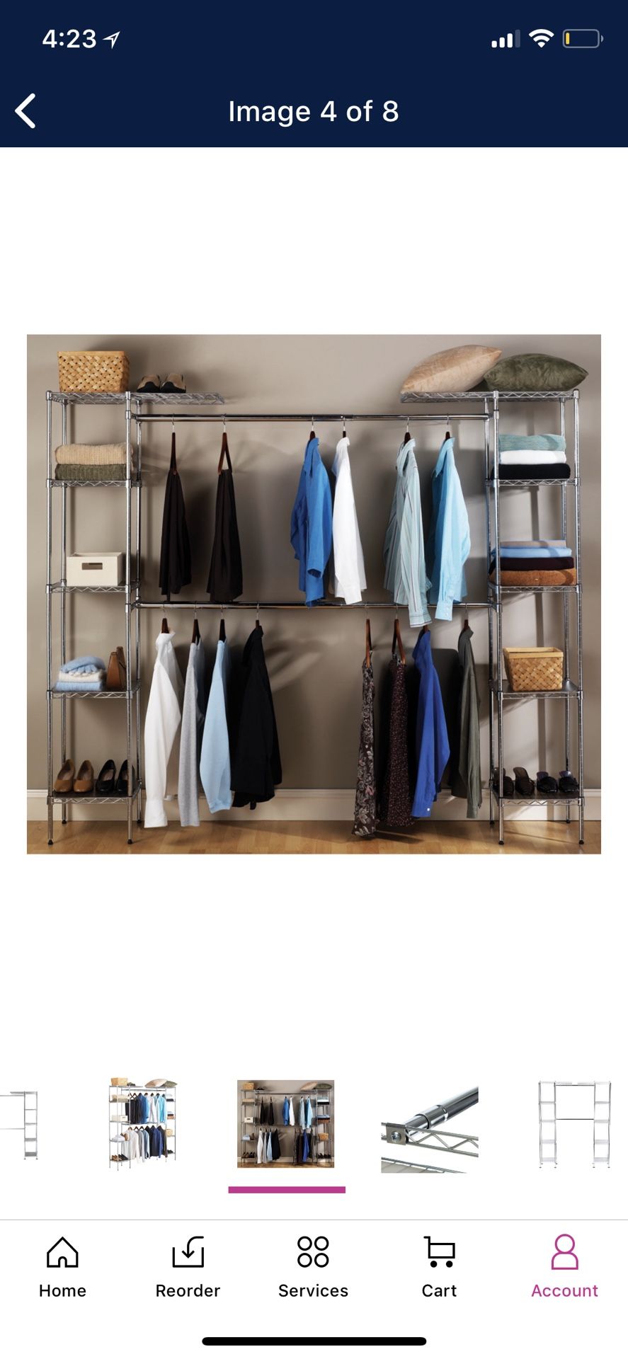 Expandable closet organizer system