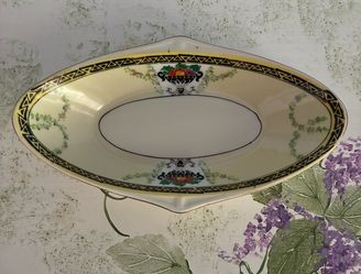 Vintage Porcelain Oval Serving Dish