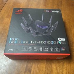 ASUS ROG Rapture GT-AX11000 Pro Tri-Band WiFi 6 Extendable Gaming Router, 10G & 2.5G Ports, ASUS RangeBoost Plus, Triple-level Game Acceleration, Subs