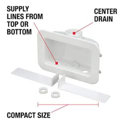 Washing Machine Outlet Box, (No Valves)