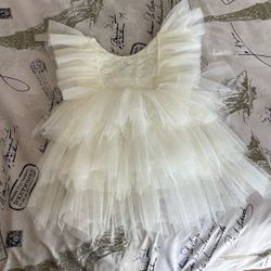 White Beautiful Dress For 18 Months
