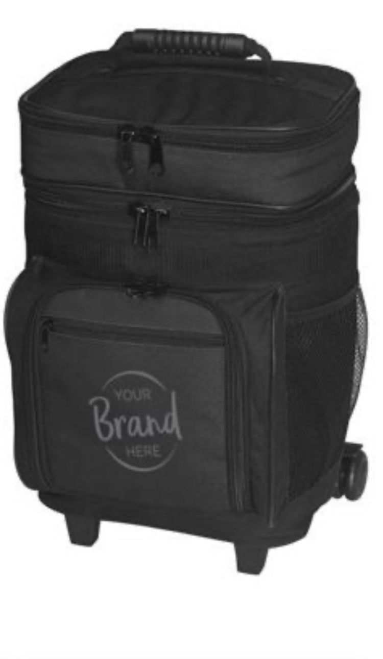 30 Can Rolling Cooler Bag With Wheels And Extendable Handle