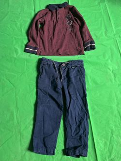 Mayoral Burgundy and Navy Casual Set Sz 2T