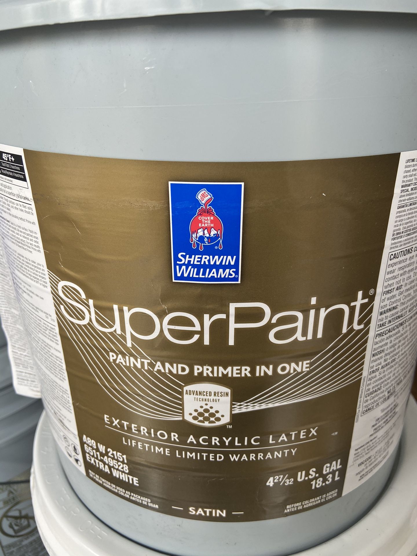 10 gallons exterior blue paint