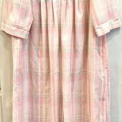 MISS ELAINE LONG FULL LENGTH ZIP FRONT 3/4 Sleeve 2 Pockets ROBE Sz L