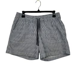 Tommy Hilfiger Sneaker Shorts Men’s Blue White Stripe Drawstring SZ SMALL 