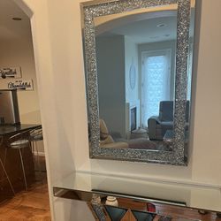 Mirror Console Table With A Mirror(both Piece Included)
