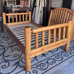 Log twin size Bed Frame