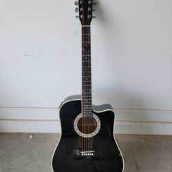 Esteban ALC-200 Acoustic Electric Guitar, Case And Strings. 