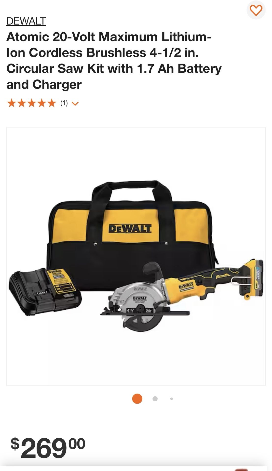 Dewalt 20v circular saw kit 4 1/2 With Battery And Charger  ✅  BRAND NEW!