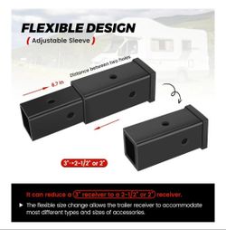 NEW 3" to 2.5" or 3" to 2" or 2.5" to 2" Trailer Hitch Receiver Adapter Reducer Sleeves Set by puxyblue Adjustable 3 to 2-1/2 or 2 Inch