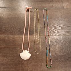 3 Various necklaces, good condition, $3 per necklace