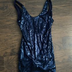 Sparkly Blue Dress- Size Medium