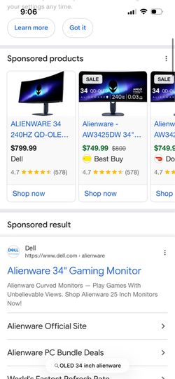 Alienware 34 Inch OLED TV