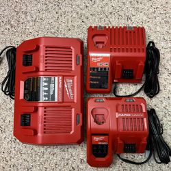 Milwaukee M18/M12 Regular and Fast Charger — Please read
