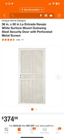 Navajo White Steel Security Door 36x80