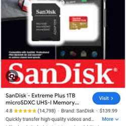 Sandisk 1 Tb SD Card The Extreme Plus 