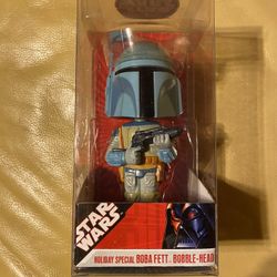 Funko Wacky Wobbler Star Wars Holiday Special Boba Fett Bobble Head 
