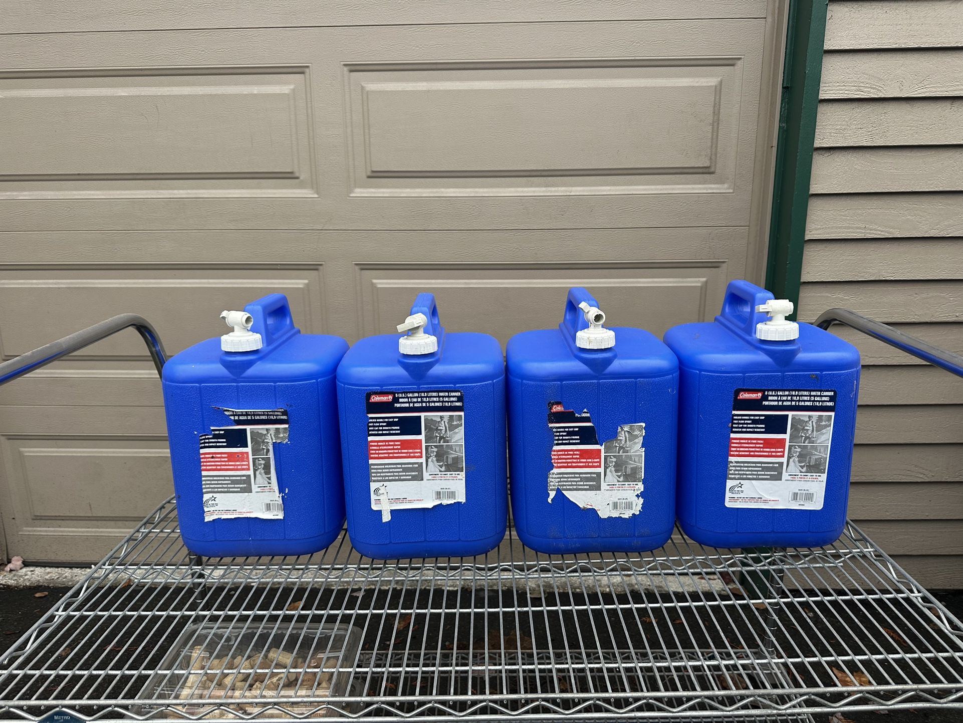 4 - 5 Gallon Water Jugs With Dispensers