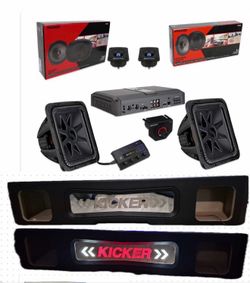 NEW FULL BASS AND VOICE PACKAGE KICKER AUDIO INSTALLED FIT SILVERADO OR SIERRA CREW CABS 2014-2026