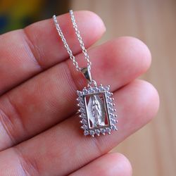 collar de virgen de guadalupe plata 925