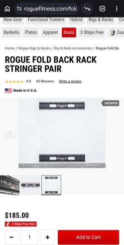 Rogue Fold Back Rack Stringer Pair