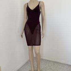 Wine Dress Used Size S Sexy Dress