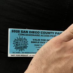 Del Mar Fair Ticket 