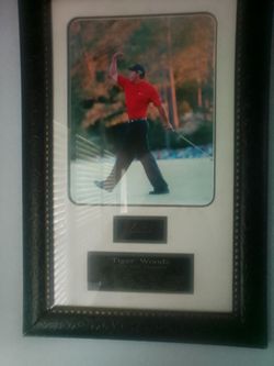 Tiger woods 20x24 framed grand slam picture and plaque