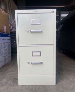 HON Metal Two Drawer File Cabinet