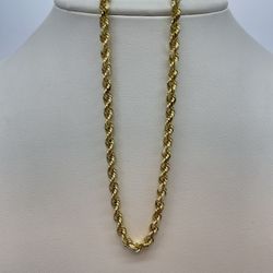 Gold Chain Rope 10K Solid New 