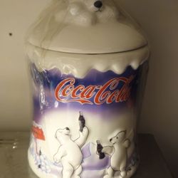 2002 Polar Bear Coca-Cola Cookie Jar 