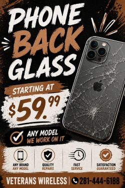 Back Glass on Special