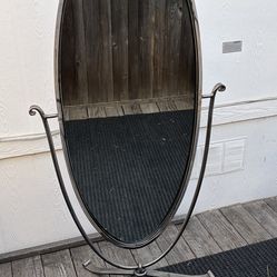 Vintage Oval Freestanding Full Length Mirror