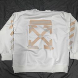 Off-white Men's Pullover Long Sleeve Shirt Size Large 