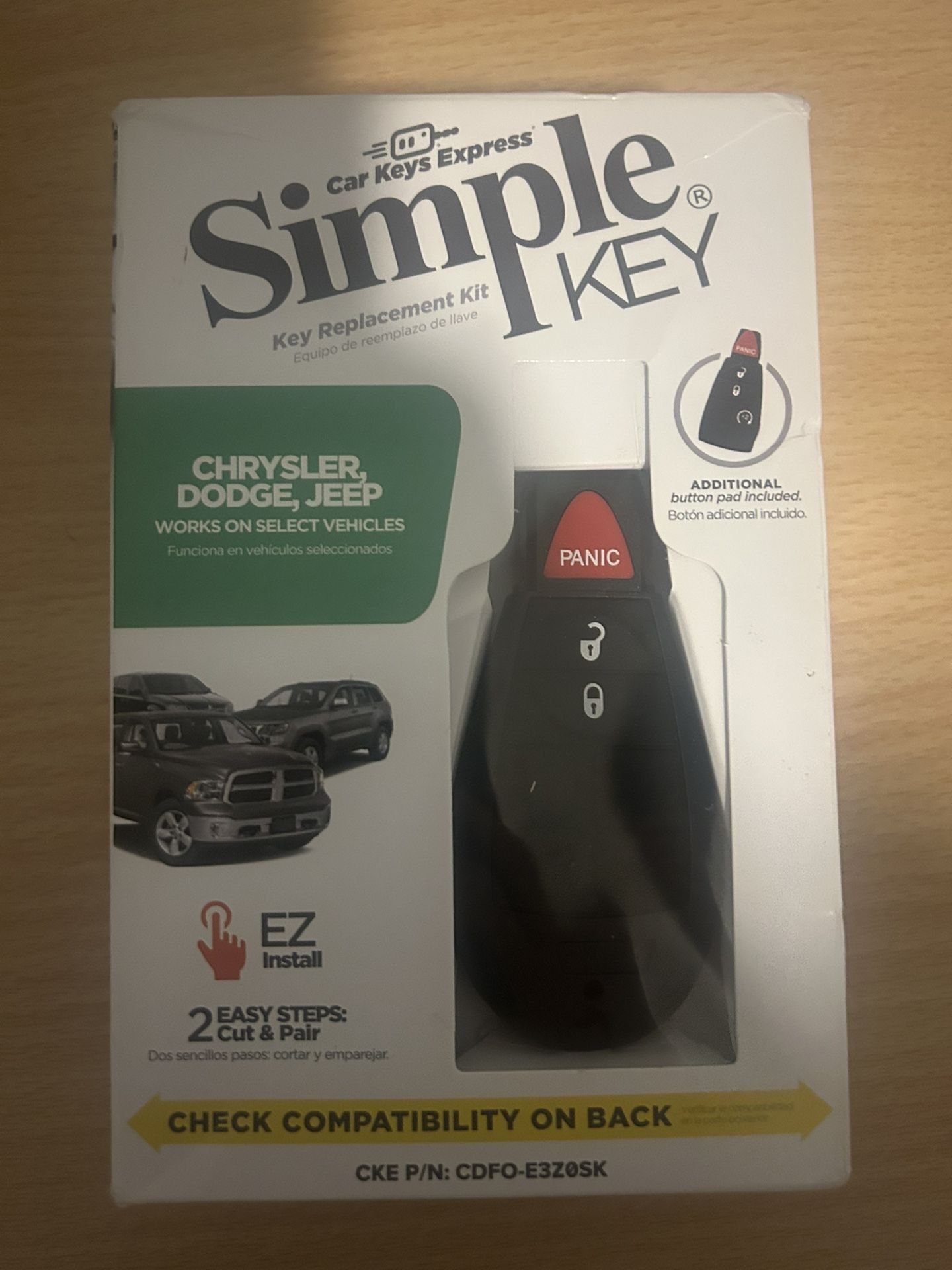 Key Replacement Kit (Chrysler, Dodge, and Jeep)