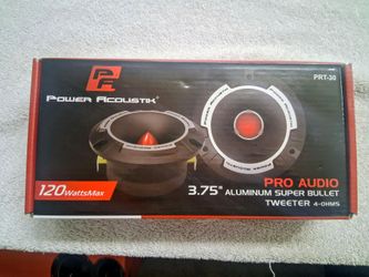 Power Acoustik pro Audio 3.75" Aluminum bullet Tweeters Brand New In The Box