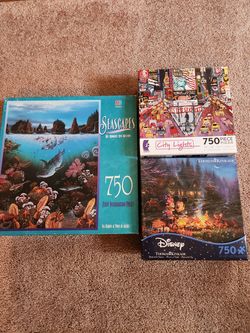 3 - 750 piece puzzles