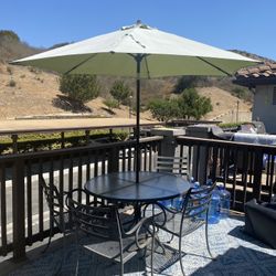 Patio Set (table, chairs, & umbrella)