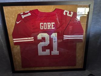 Frank Gore 49’s Jersey-Signed & Framed COA