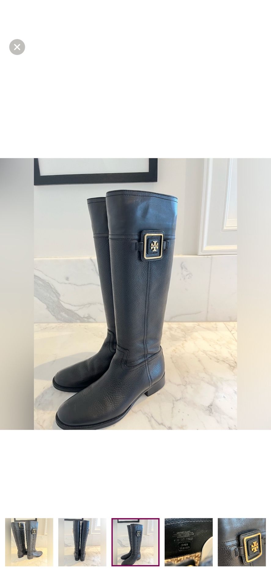 Tory Burch Black Boots 7.5
