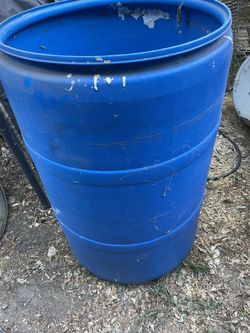 Blue 55 Gallon Water Barrel 