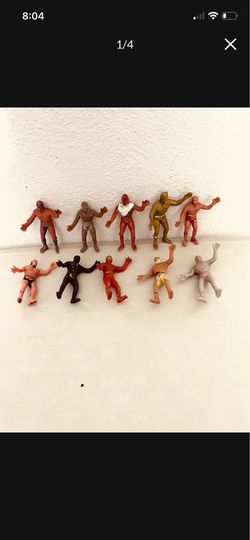 Mexican Luchadores Wrestlers Plastic 4" Figures