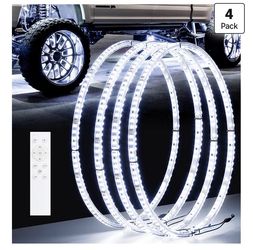 Ehaho 15.5” Super Bright Double Row Pure White Wheel Lights
