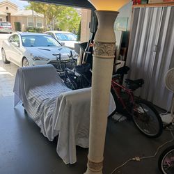 Ottoman & Standing Lamp