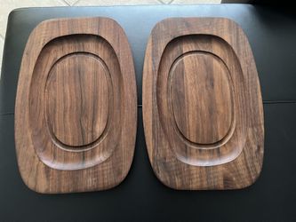 Vinatge Mid Century Modern Gladmark from Burbank CA Wood Tray Charcuterie Meat Cheese