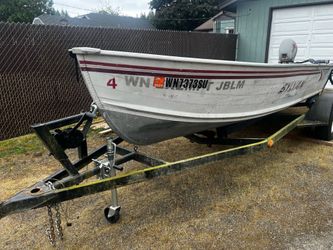 16 ft aluminum boat with trailer