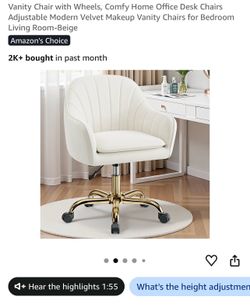 Brand new beige vanity/office chair