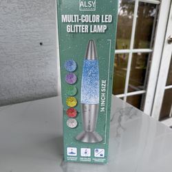 Multi-color led glitter lamp
